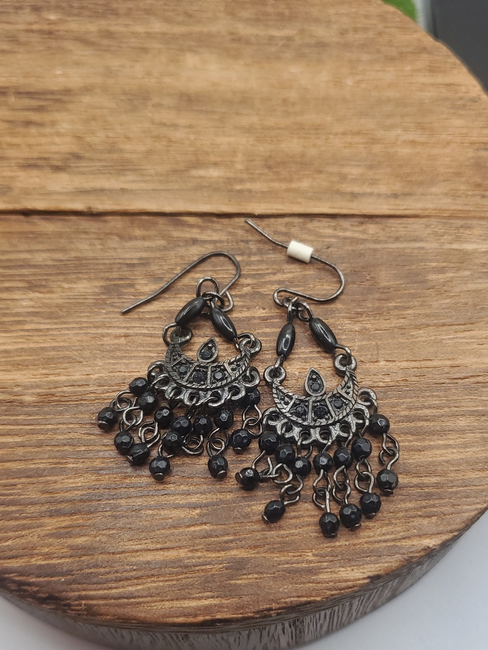 Black Bohemian Chandelier Drop Earrings E1116